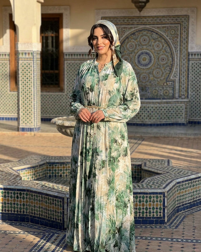 Umafre Printed Pleated Dress