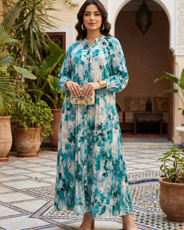 Umafre Printed Pleated Dress
