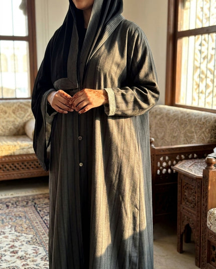 Elegant Double Layer Blazer-Style Abaya