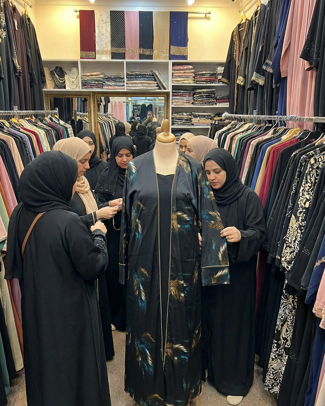 Double Colored Abaya with inner dress