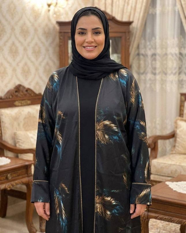 Double Colored Abaya with inner dress