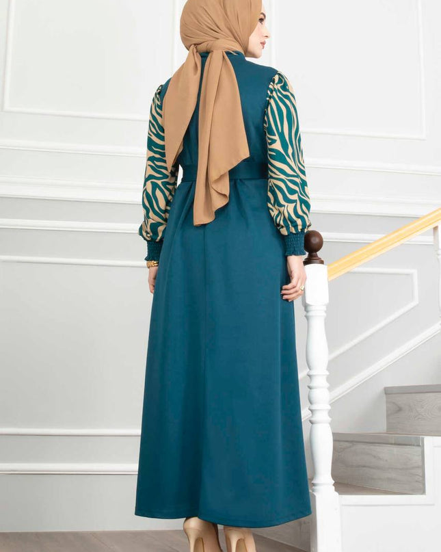 Colored Modern Turkish Abaya
