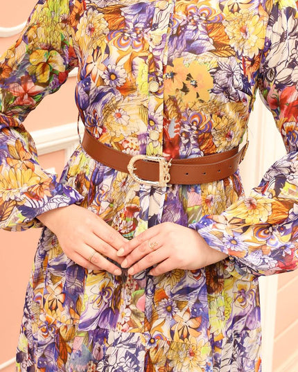 Luxurious Turkish Chiffon Dress