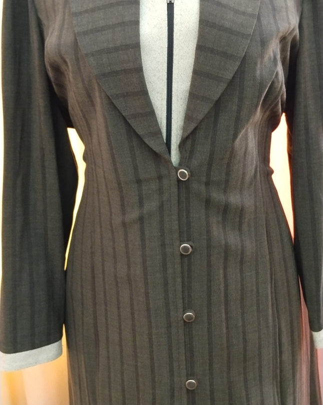 Elegant Double Layer Blazer-Style Abaya