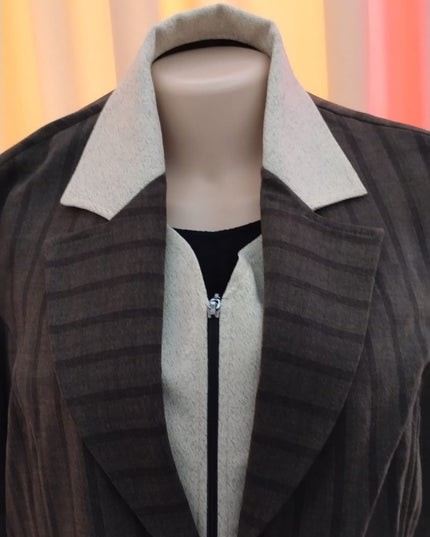 Elegant Double Layer Blazer-Style Abaya