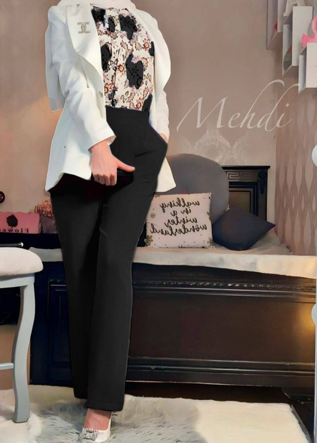 Umafre Formal suit 3pcs Jacket + pant and & blouse material Double fabric